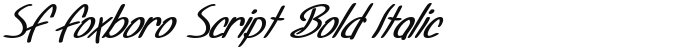 SF Foxboro Script Bold Italic