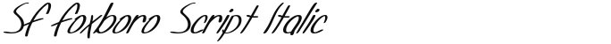 SF Foxboro Script Italic