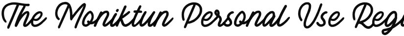 The Moniktun Personal Use font download