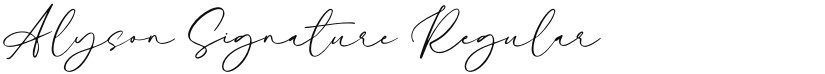 Alyson Signature font download