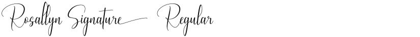 Rosallyn Signature font download