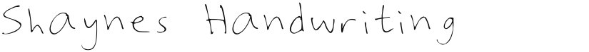 Shaynes Handwriting font download