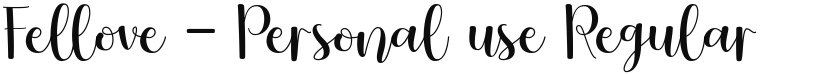 Fellove - Personal use font download