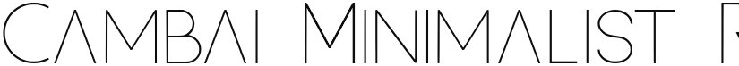 Cambai Minimalist font download