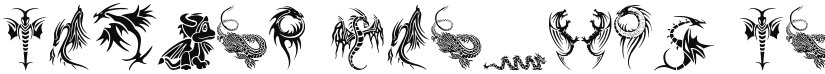 Tribal Dragons Tattoo Designs font download