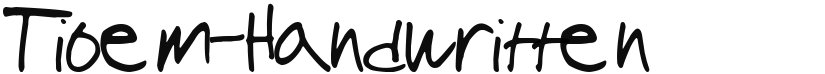 Tioem Handwritten font download