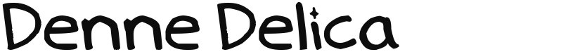 Denne Delica font download