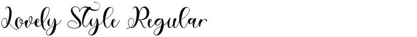 Lovely Style font download