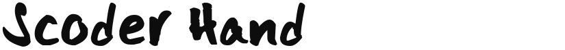 Scoder Hand font download