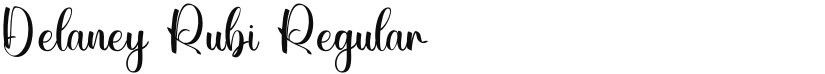 Delaney Rubi font download