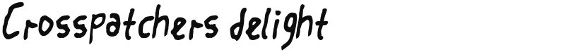 Crosspatchers Delight font download