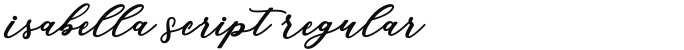 Isabella Script Regular