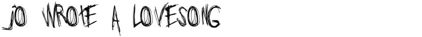 Jo wrote a lovesong font download