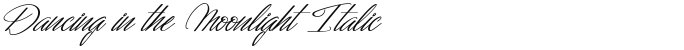 Dancing in the Moonlight Italic