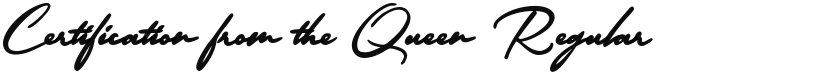 Certification from the Queen font download