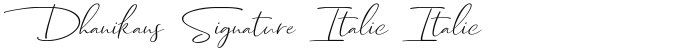 Dhanikans Signature Italic Italic