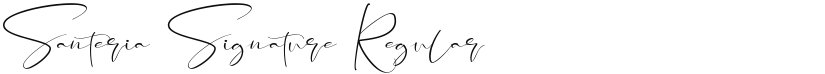 Santeria Signature font download
