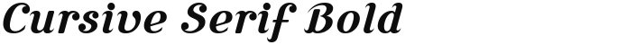 Cursive Serif Bold