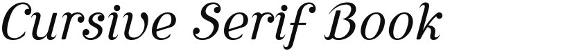 Cursive Serif font download