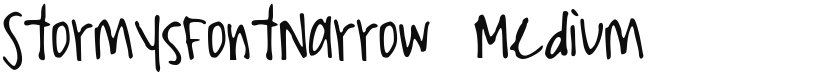 StormysFontNarrow font download