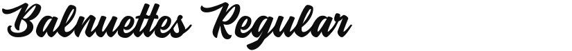 Balnuettes font download