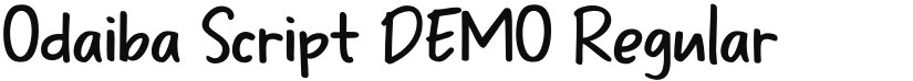 Odaiba Script DEMO font download