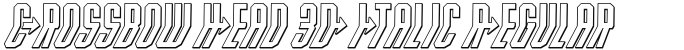 Crossbow Head 3D Italic Regular
