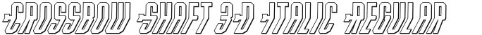 Crossbow Shaft 3D Italic Regular