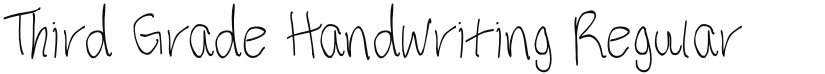 Third Grade Handwriting font download