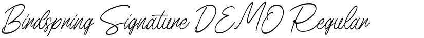 Birdspring Signature DEMO font download