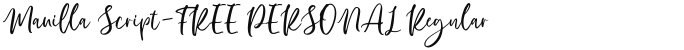 Manilla Script-FREE PERSONAL Regular