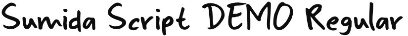 Sumida Script DEMO font download