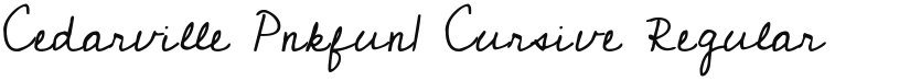 Cedarville Pnkfun1 Cursive font download