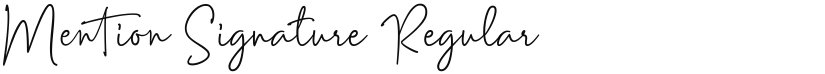Mention Signature font download