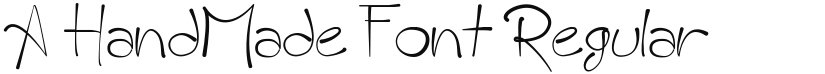 A HandMade Font font download