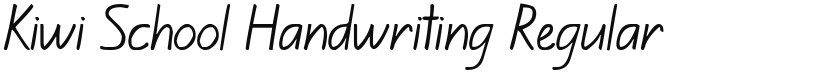 Kiwi School Handwriting font download