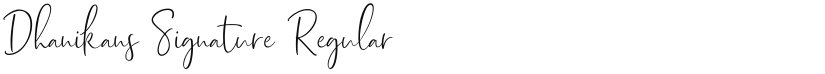 Dhanikans Signature font download