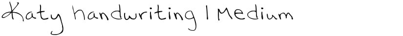 Katy handwriting 1 font download
