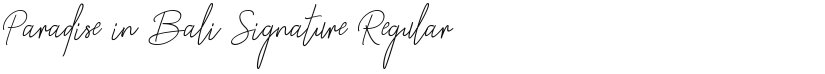 Paradise in Bali Signature font download