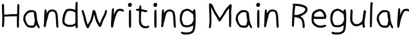 Handwriting Main font download