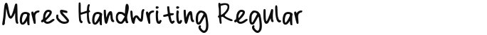 Mares Handwriting Regular