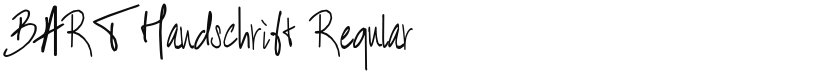BART Handschrift font download