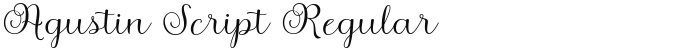 Agustin Script Regular