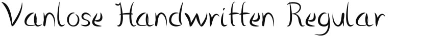 Vanlose Handwritten font download