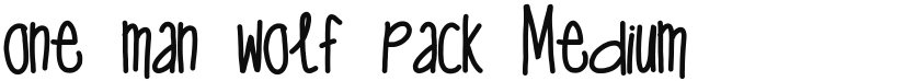 one man wolf pack font download