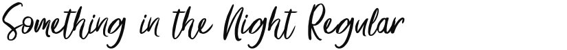 Something in the Night font download