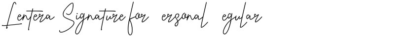 Lentera Signature for Personal font download