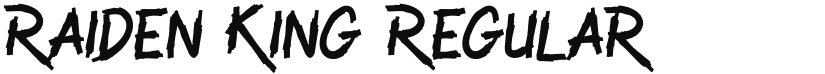 Raiden King font download