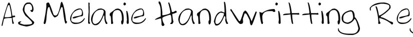 AS Melanie Handwritting font download