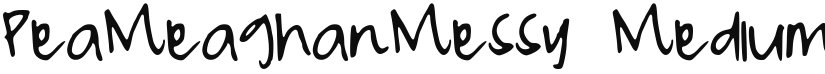 PeaMeaghanMessy font download